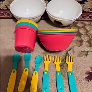 Japanese Soccer Ball Tableware Set with Drawstring Bag